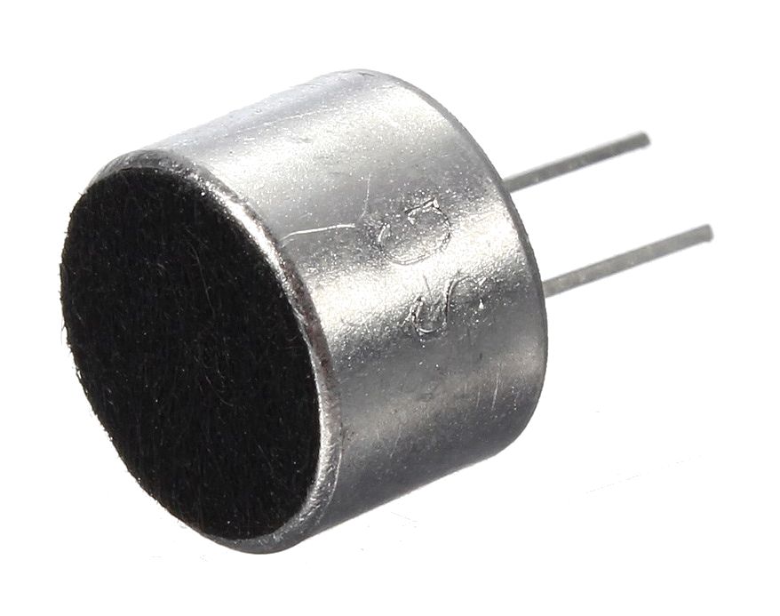 Microfoon electret condensator 9.5x4.5mm met pinnen